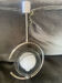 Modernist suspension 1970. Chrome and smoked globe.
