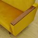 Yellow velvet sofa with fold-out function, 1960s