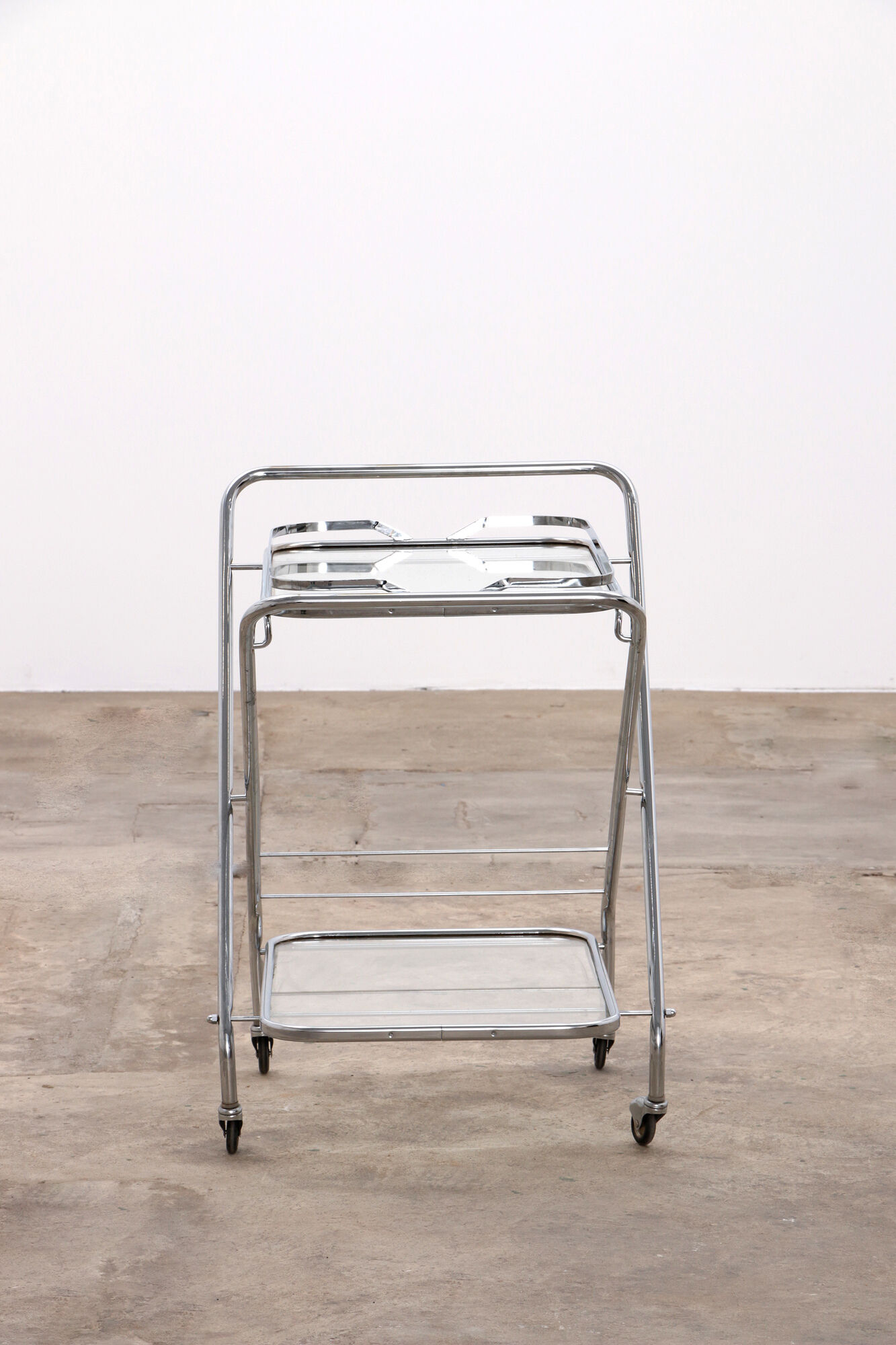 Vintage trolley nice chrome or bar cart, 1960 France.