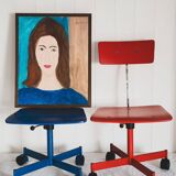 Pair of children's office chairs by Jørgen Rasmussen for Kevi