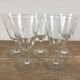 5 verres à pied en verre gravé