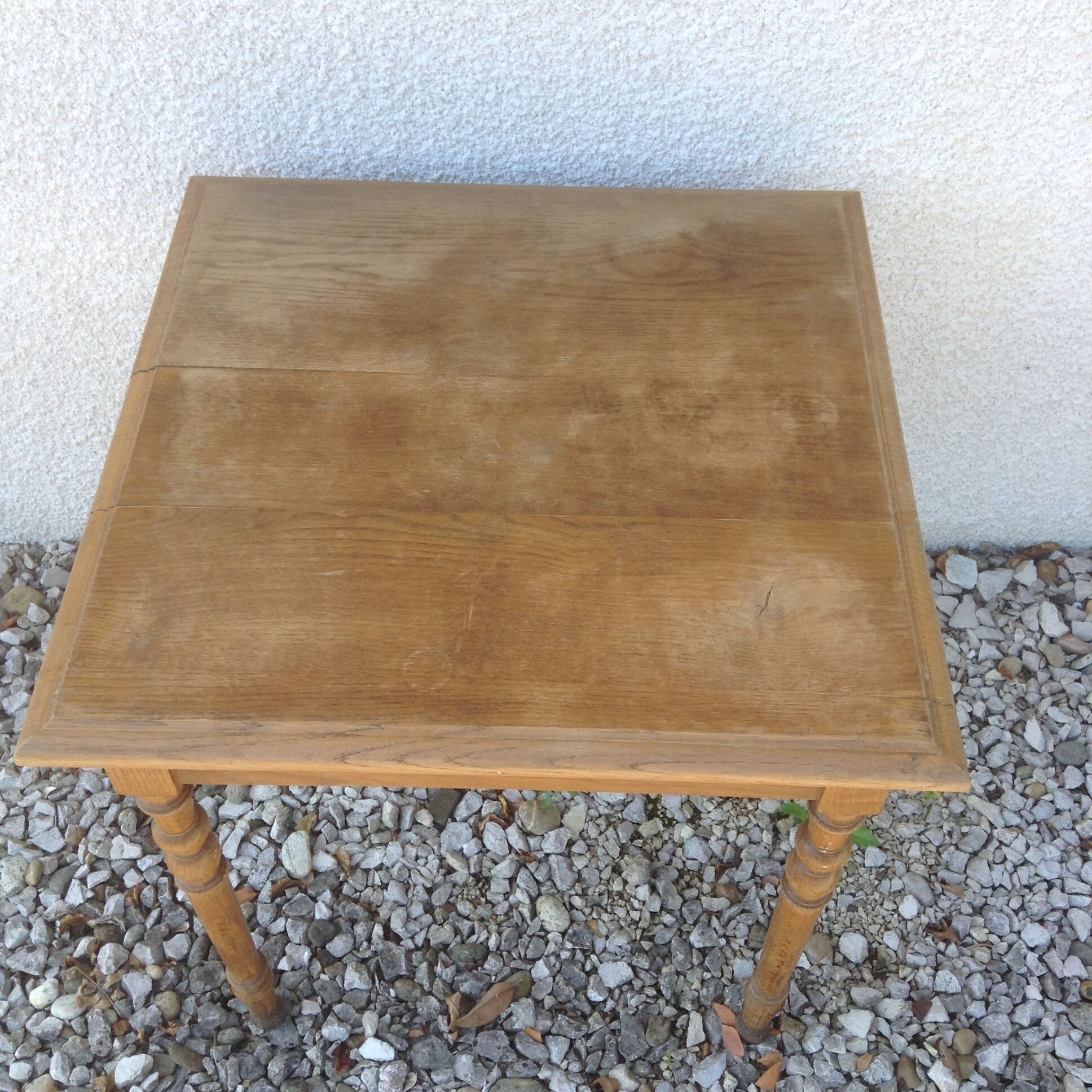 Square solid oak table