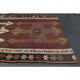 Vintage Turkish Oushak handmade wool cotton brown runner rug 168x395