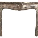 Louis XV style fireplace in red breche marble 19th century