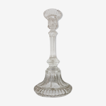 Molded glass candlestick