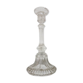 Molded glass candlestick
