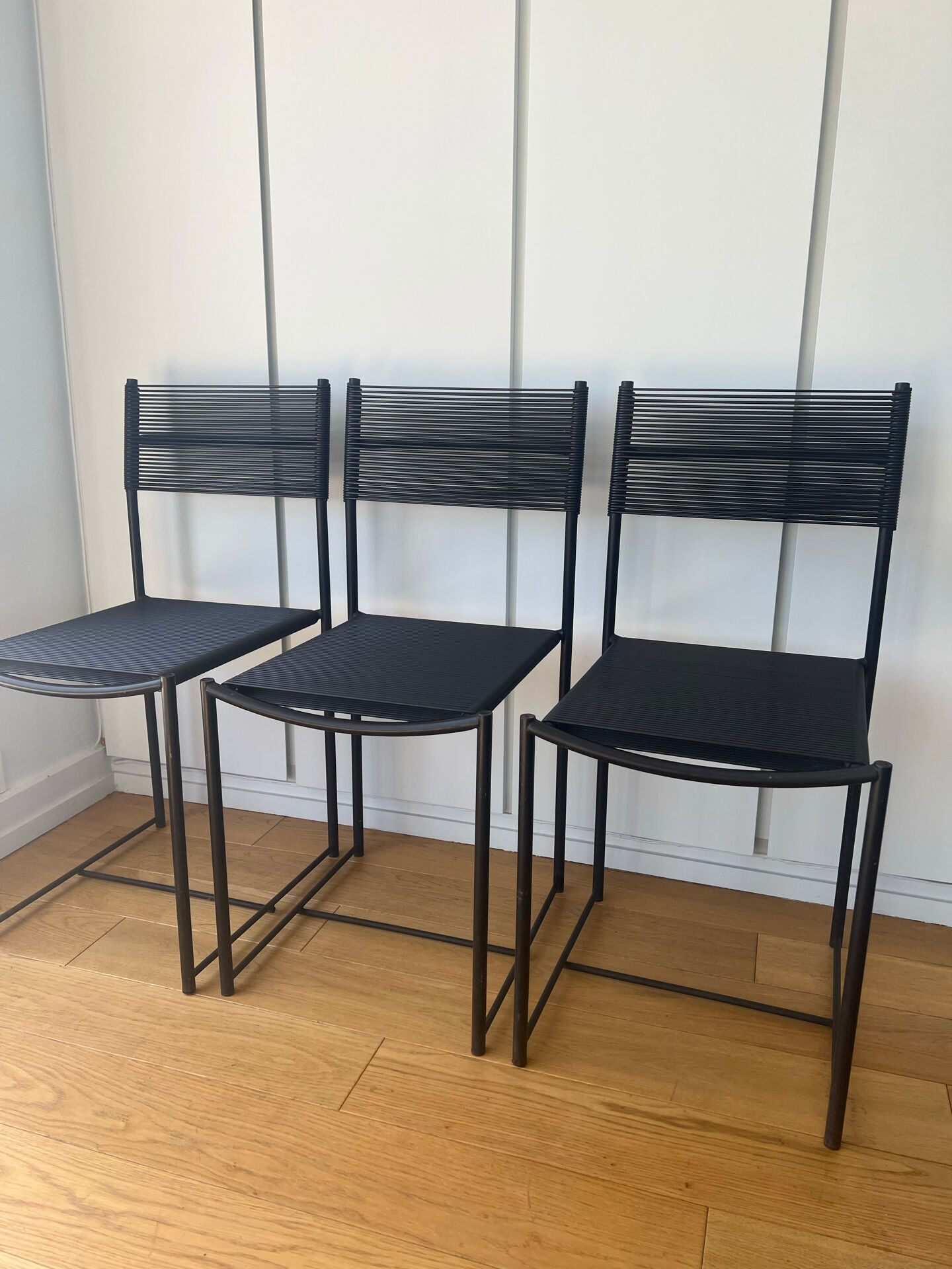3 Spaghetti chairs by Alias