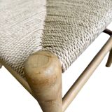 Chaise rétro en rotin avec cordon