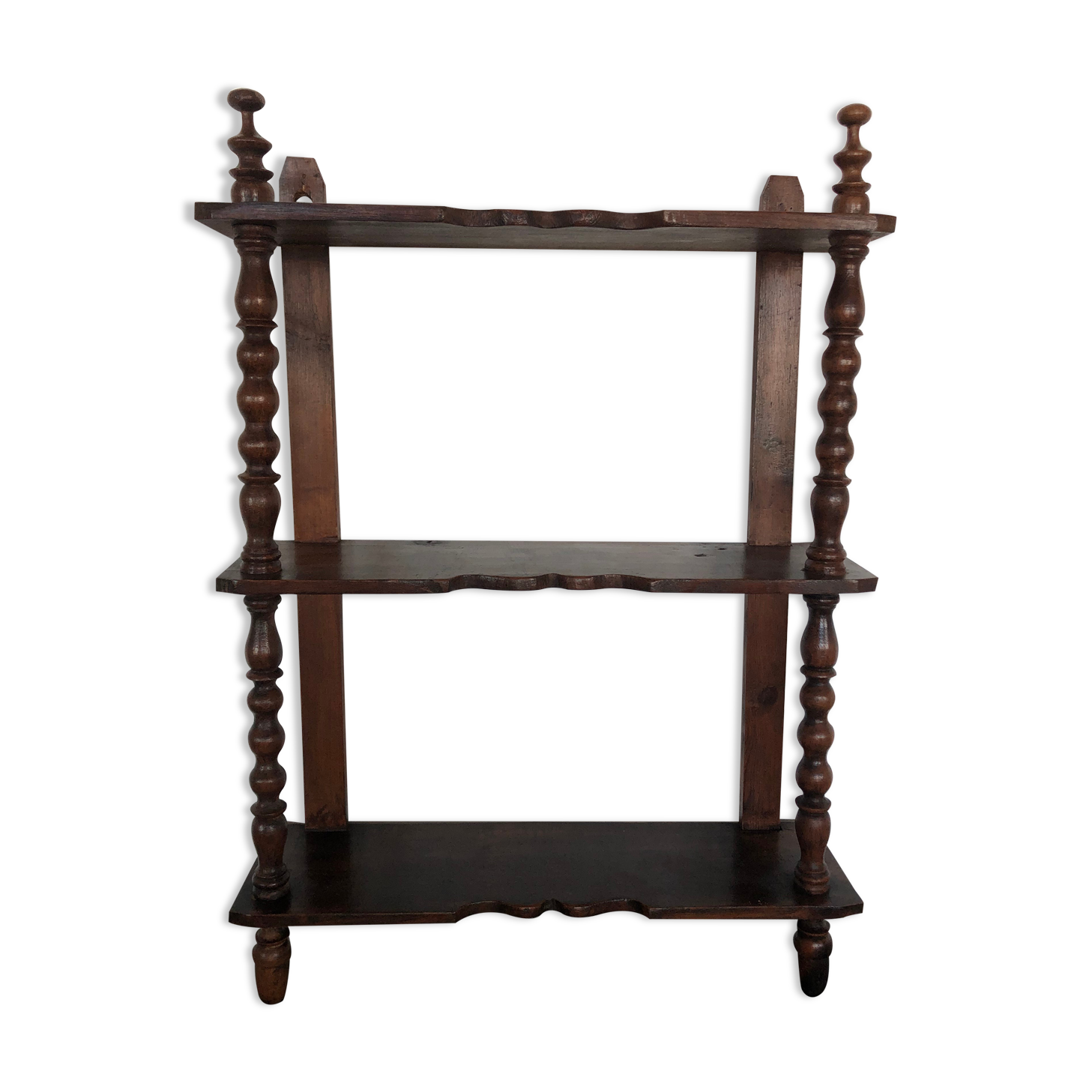Étagère ancienne en bois brut