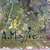 HST painting "The Fisherman" signed A. Maffié early 20th century