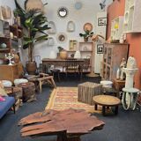 Raw wood coffee table