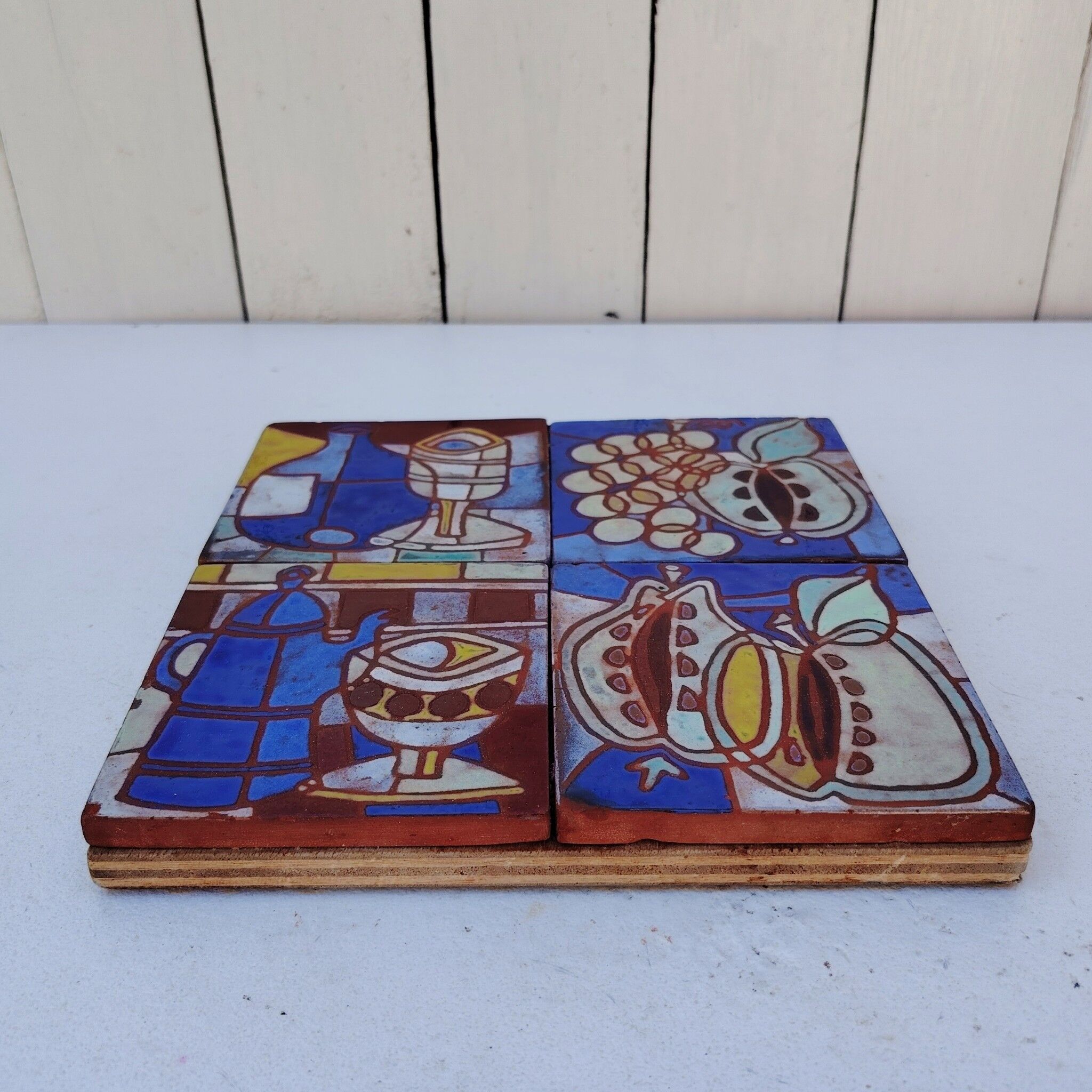 Ceramic trivet, Dominique Baudart, vintage