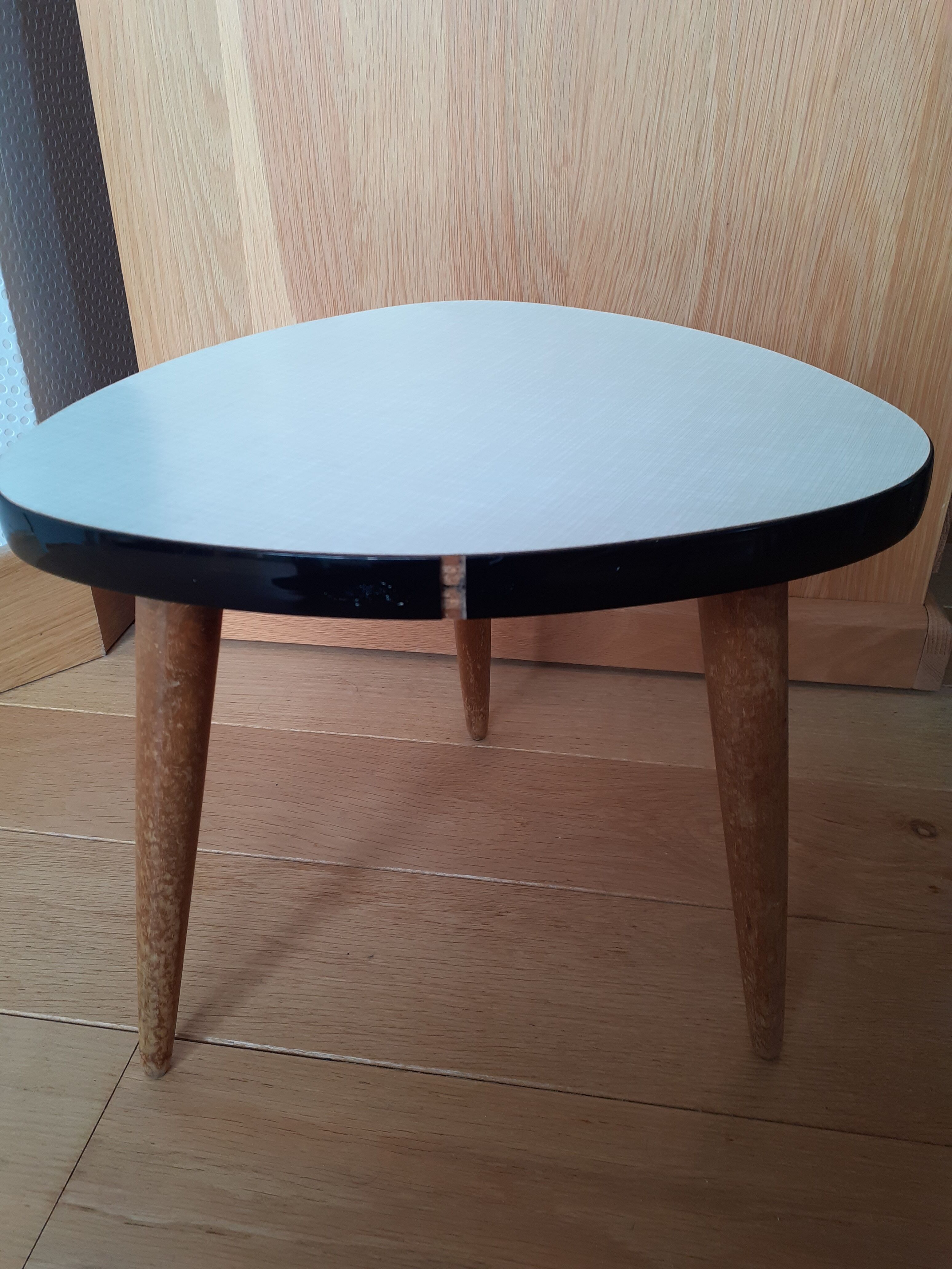 Formica tripod side table