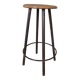 high factory stool made of wood and metal