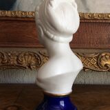 Small biscuit bust with blue base