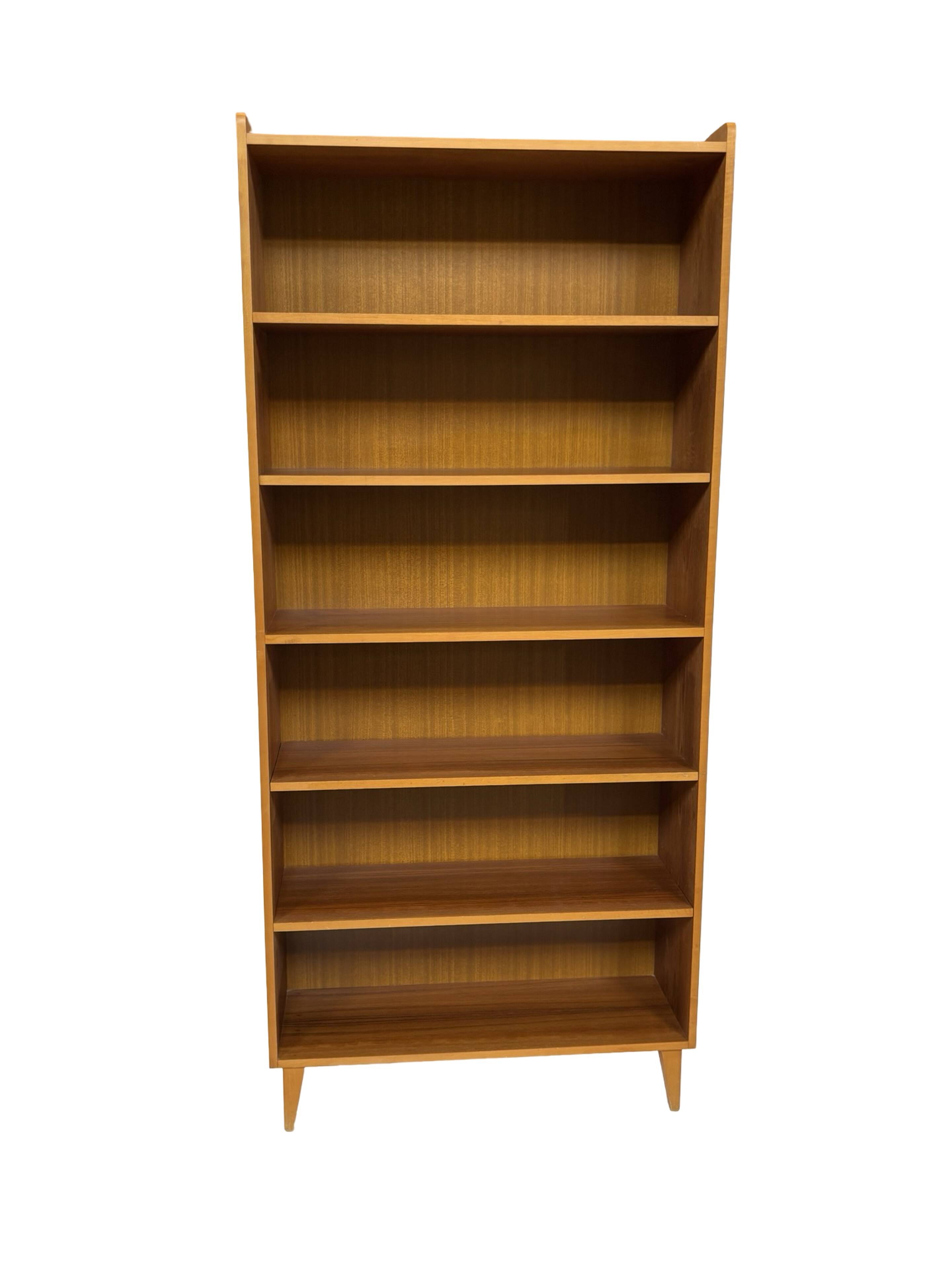 Large vintage teak bookcase, Danish design, 1960s