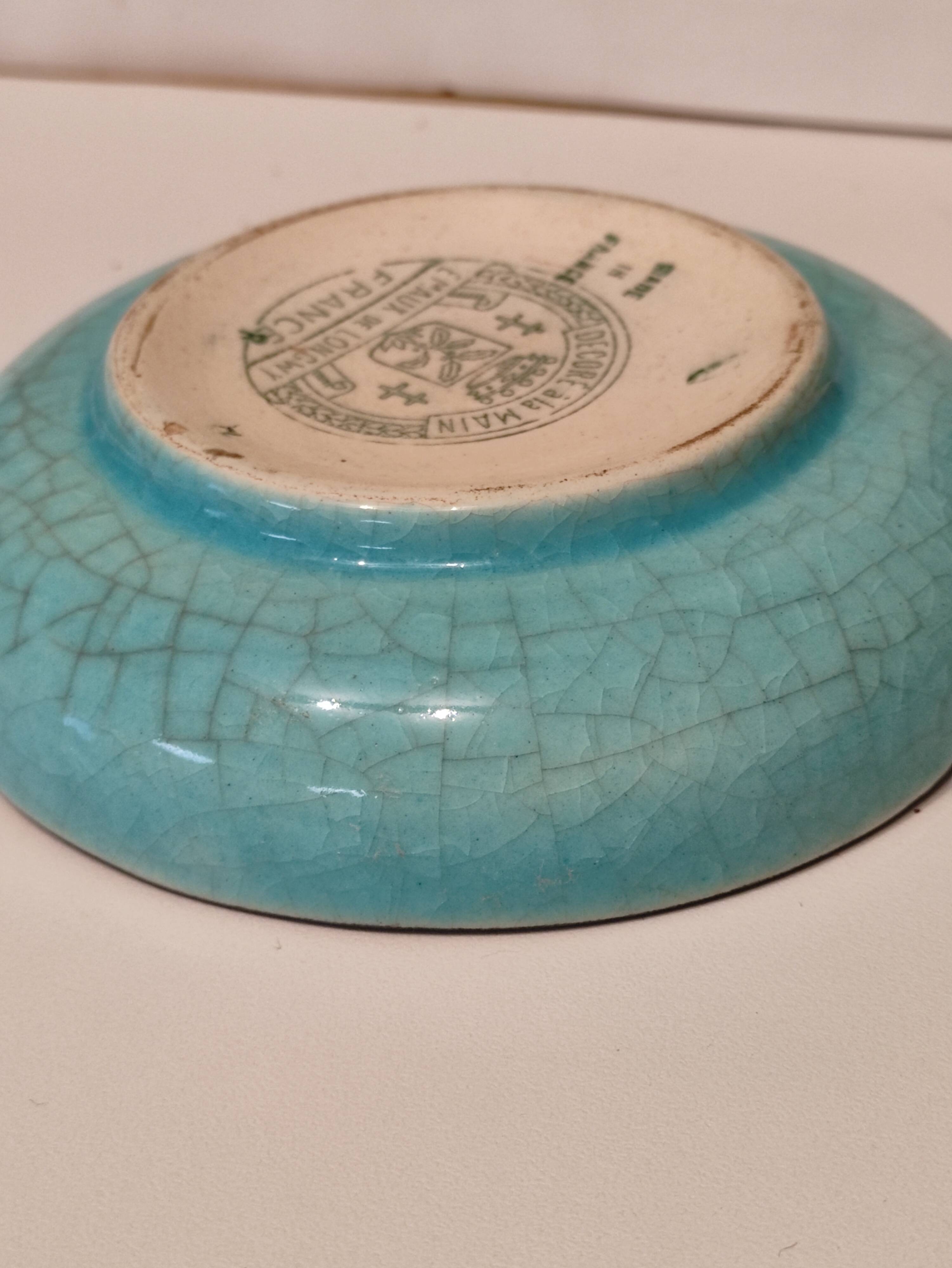 Cup or empty pocket with Epnamels of Longwy advertising