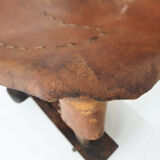 Set of two saddle leather lounge chairs, Brazil, 1960's