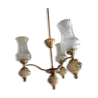 Vintage 3-spoke chandelier