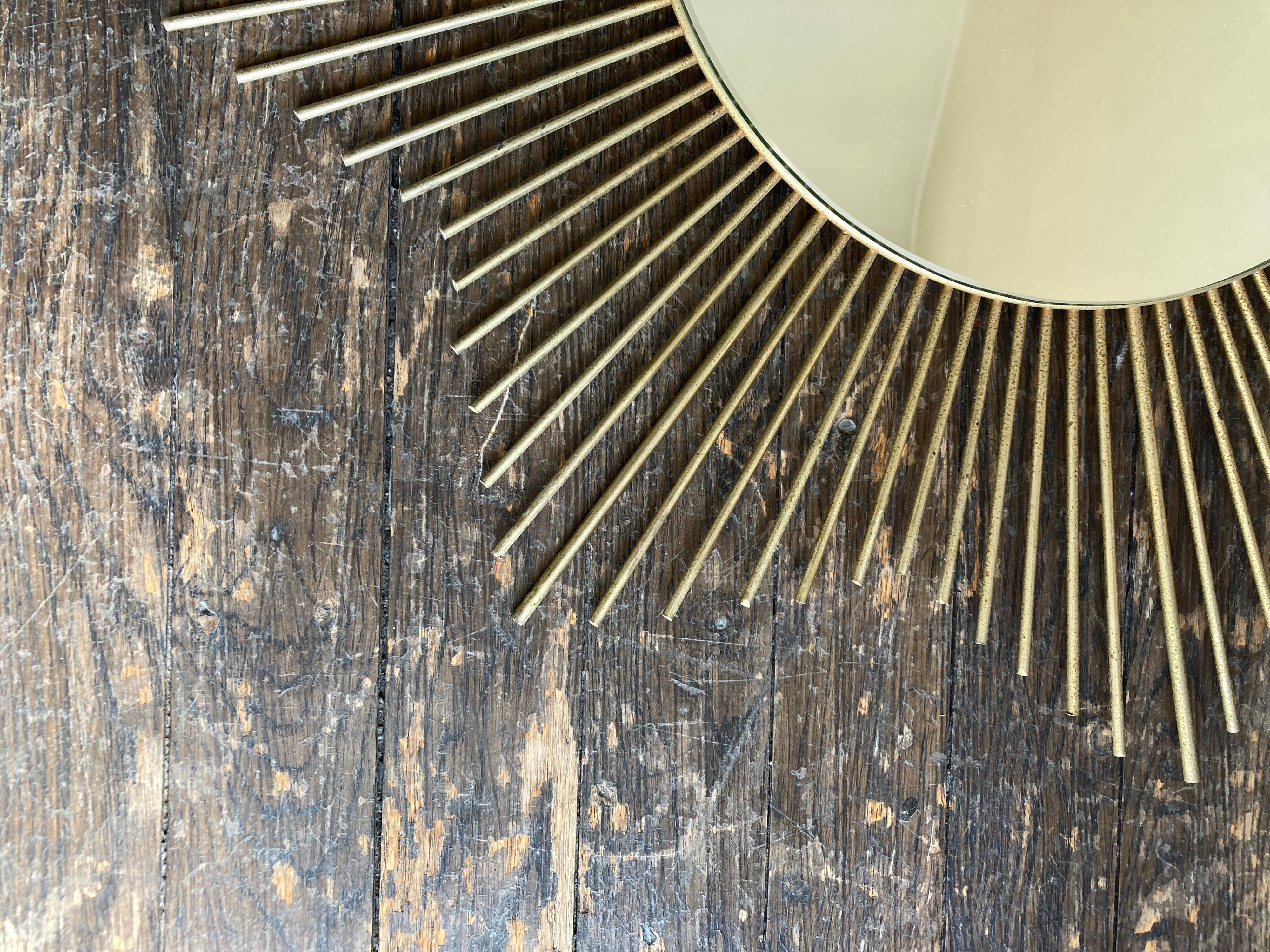 Sun mirror 1960 rn gilded metal