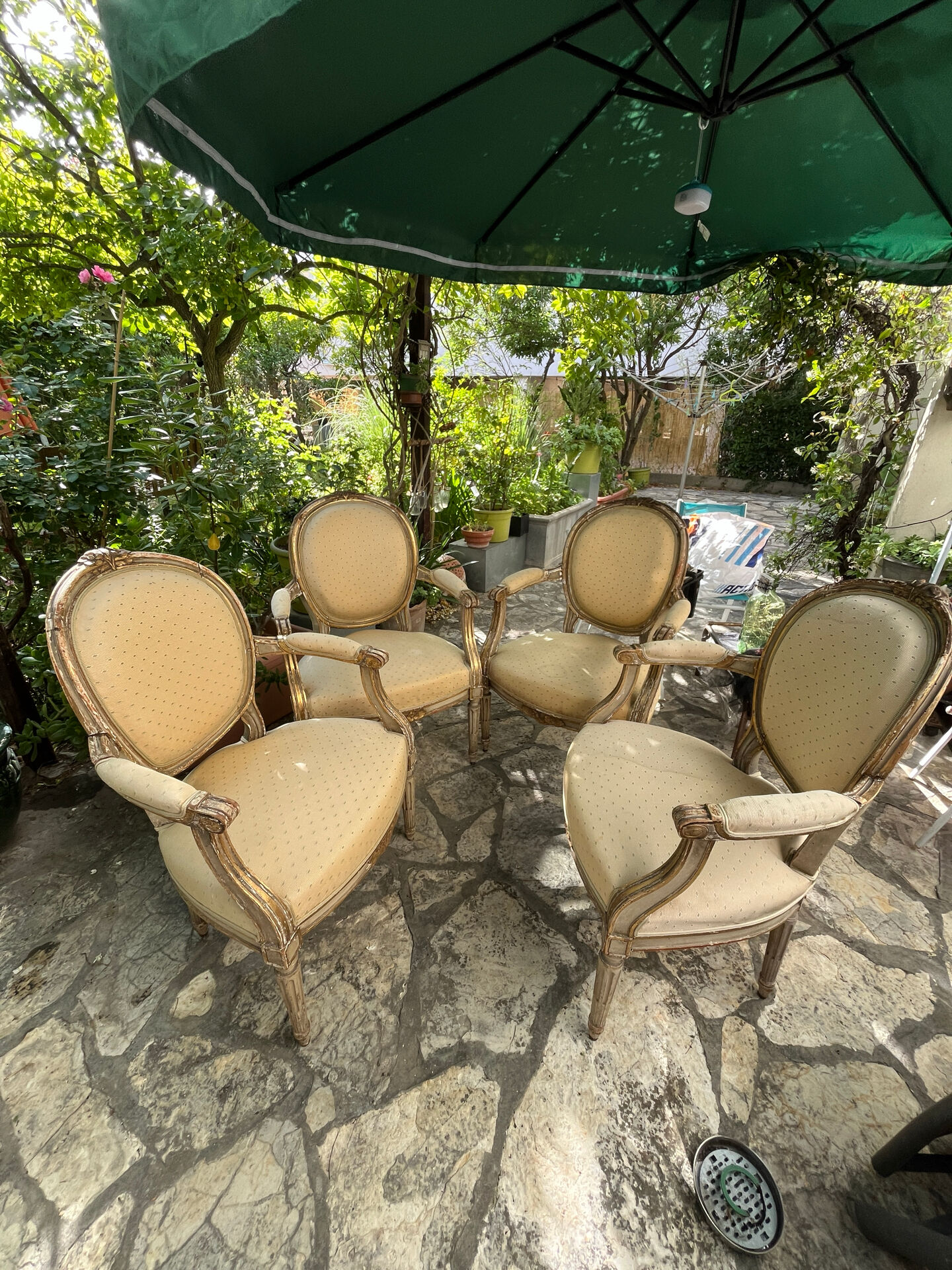 4 fauteuils Cabriolet Style Louis XVI