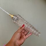 Vintage molded glass tulip pendant light