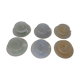 6 cups and sub-cups arlequin iridescent glass opalescent arcopal france