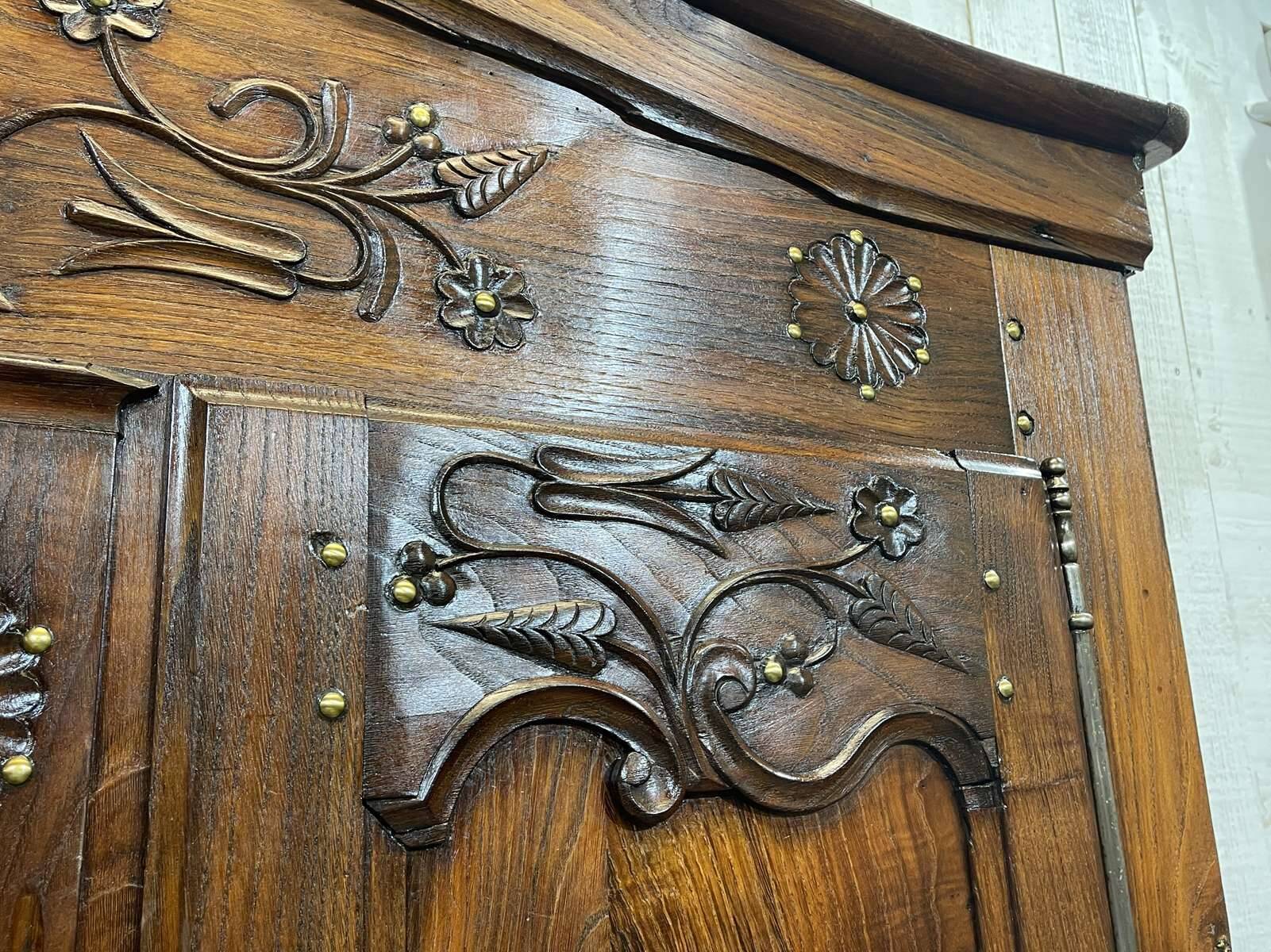 19th century Breton chestnut wardrobe