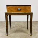 Art Deco mirror and brass bedside table