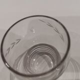 4 petits verres à liqueur forme boule gravé" épi de blé "