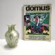 Millefiori Green Murano Glass Vase with Murrines and Gold Leaf, Italy