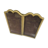 Vintage brass fireplace screen