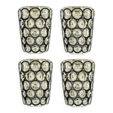 Set of 4 Mid-Century Modern Glass Wall Lamps from Limburg, Germany, 1960s