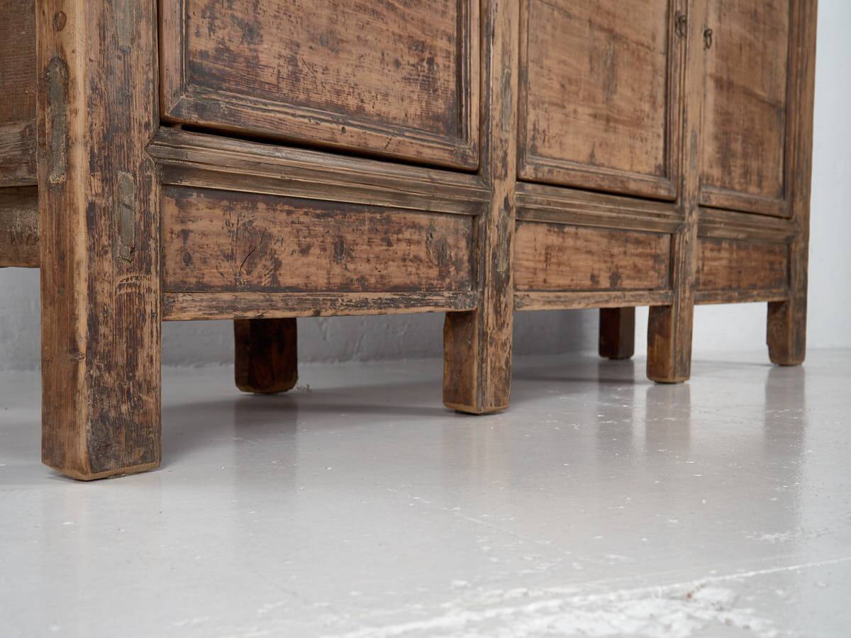 Antique wooden three-door sideboard (circa 1920)