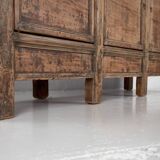 Antique wooden three-door sideboard (circa 1920)
