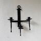 Wrought iron candle holders 1900 brutalist sconces