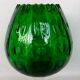 Vase Calice verre d'Empoli vert centre de table sur pied 38 cm coupe collection