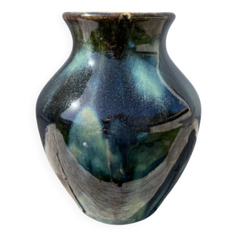 Vase flammé céramique signé