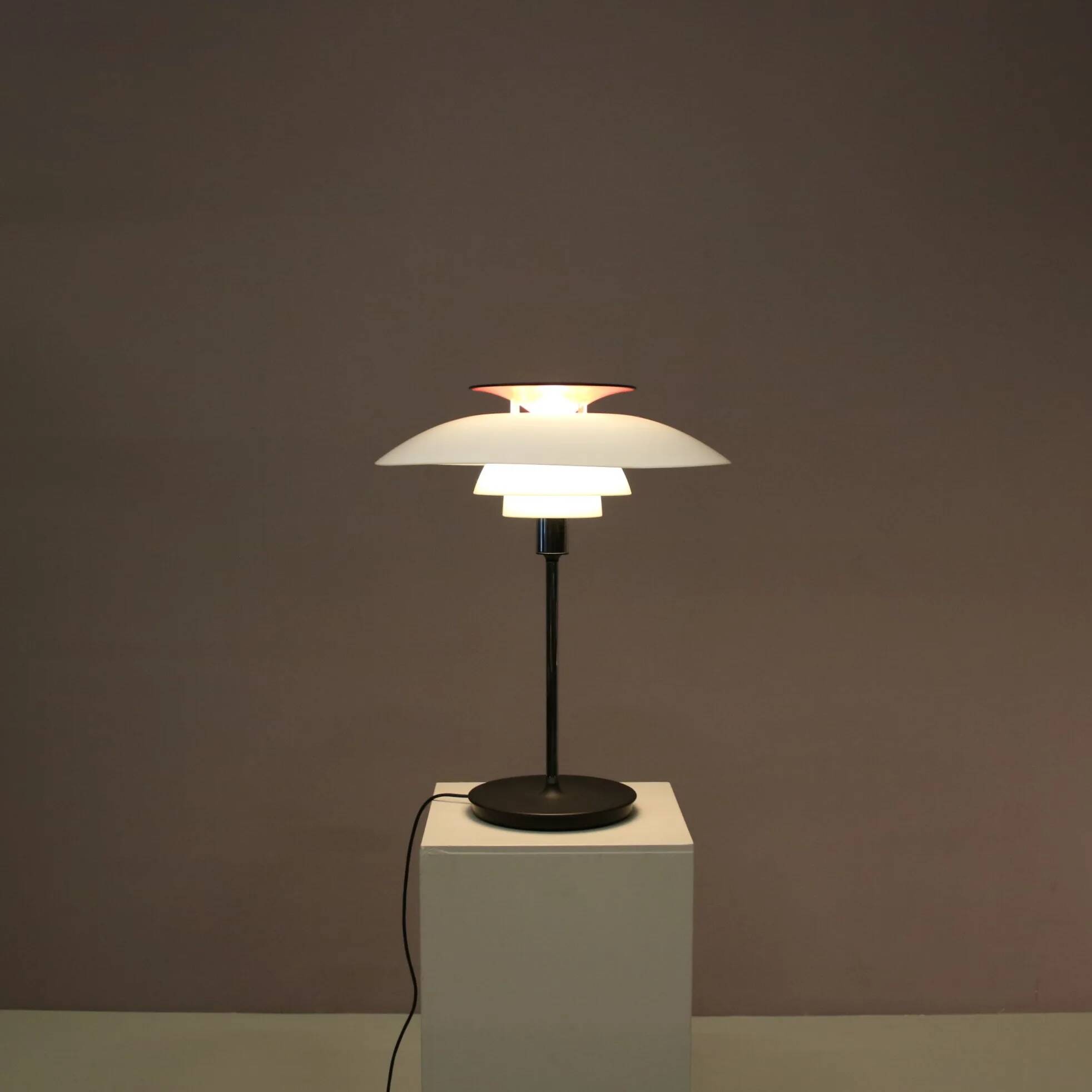 1970s Poul Henningsen “PH80” table lamp for Louis Poulsen, Denmark