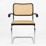 Cesca B64 black armchair Bauhaus Marcel Breuer, Italy
