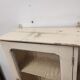 Wall-mounted cabinet with glazed pharmacy in vintage wood