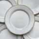 5 Petites assiettes vintage porcelaine blanche dorée Czechoslovakia Bohemia