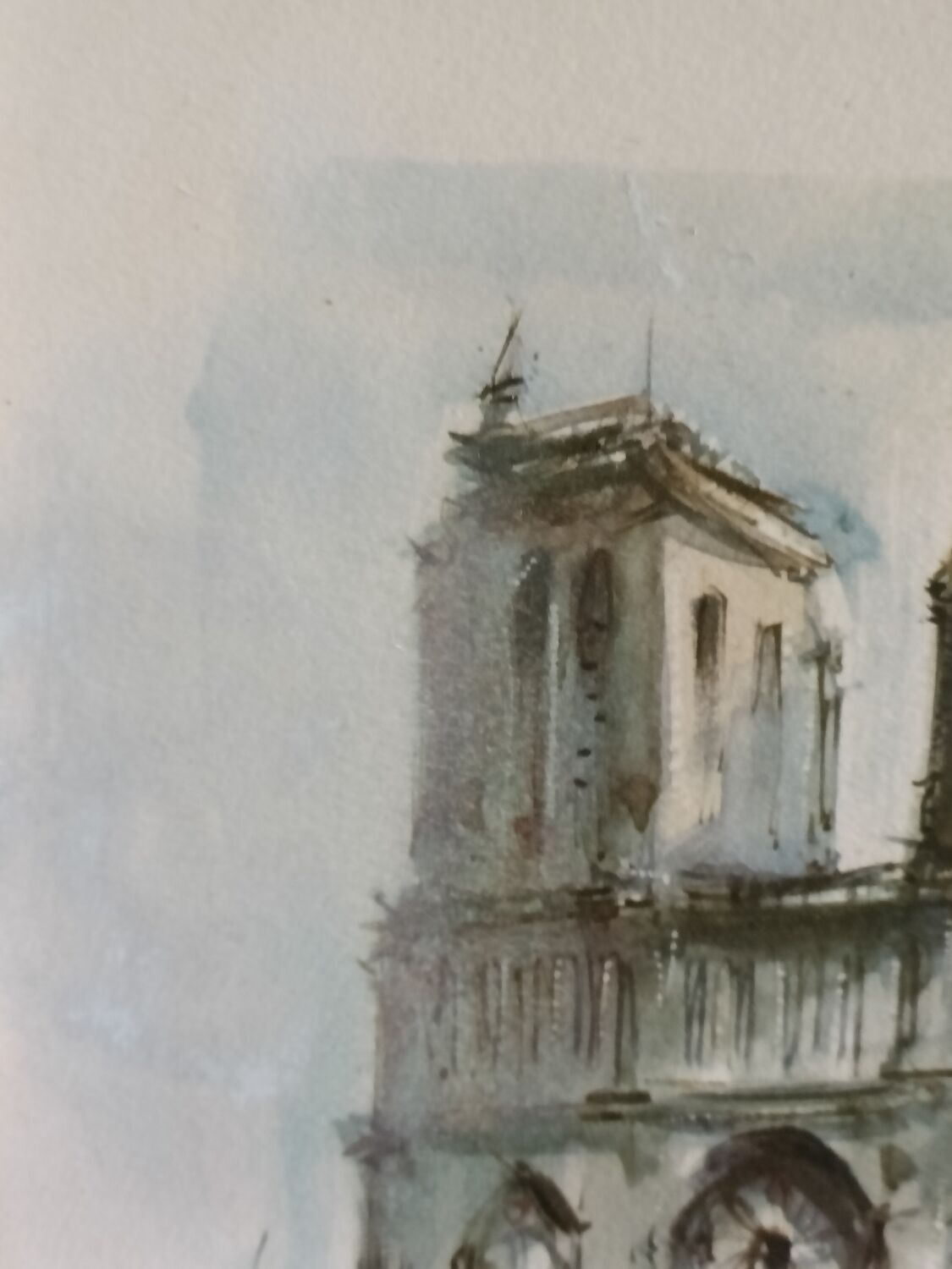 Lithograph Paris Notre Dame