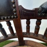 Napoleon III office chair in solid wood