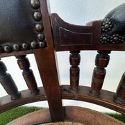 Napoleon III office chair in solid wood