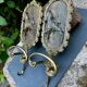 2 vintage brass coat hooks