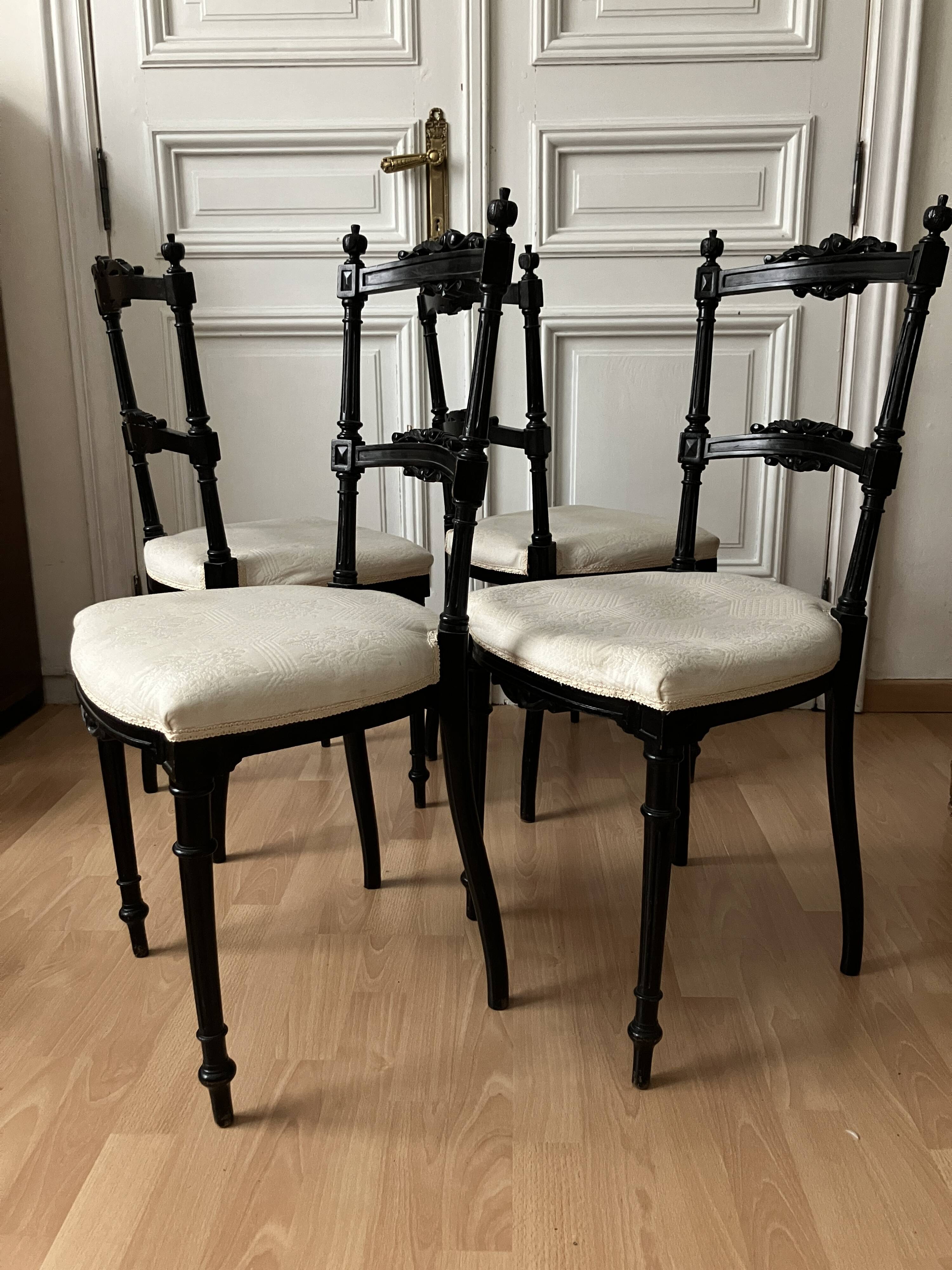 4 Napoleon III flying chairs