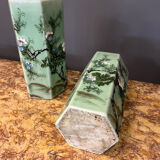 Pair of hexagonal vases