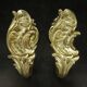 Paire d'embrasses style Rocaille / Rococo du XIXe - bronze doré