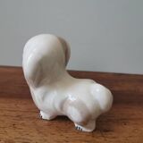 Large vintage zoomorphic porcelain dog figurine